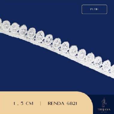 Trijaya Renda Giper / Guipure/ Giver / Bordir - 6821 Hitam Per Meter