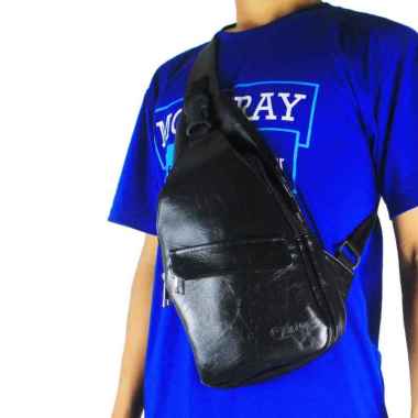 Tas Pria WaistBag Cowok Ryota By Quinta Tas Slempang Pria High Quality Premium hitam