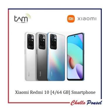 Xiaomi Redmi 10 2022 [4/64 GB] Smartphone Garansi Resmi TAM Carbon Gray