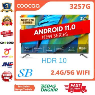 COOCAA Smart LED TV 32 Inch - Digital TV - Android 11 - HDR 10 - WIFI 4/5G (Coocaa 32S7G)