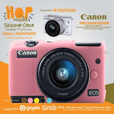 Silikon Case for Canon EOS M100 M200 (Casing Silicone / Sarung Camera Silicon) LIGHT PINK