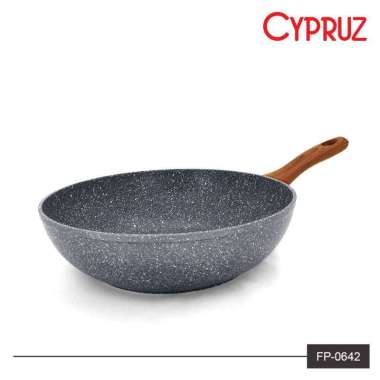 CYPRUZ FP 0642 PENGGORENGAN/WAJAN CYPRUZ FRY PAN WOK MARBLE INDUKSI 26 CM
