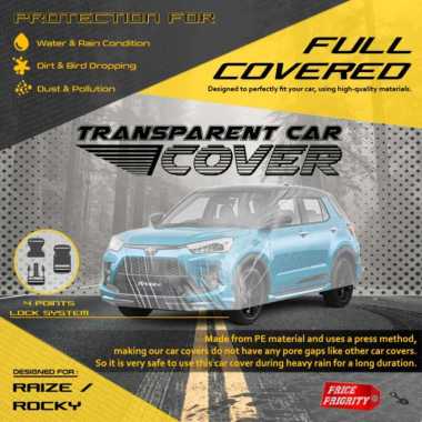 Body Cover Sarung Mobil Plastik RAIZE ROCKY Tebal Anti Air WATERPROOF