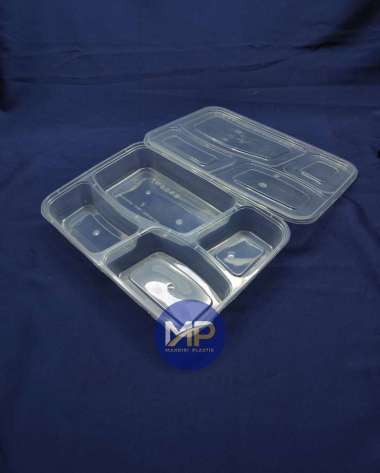 Thinwall Victory Bento / Thinwall Bento Sekat 4 FLAT dan DOME -25pcs FLAT