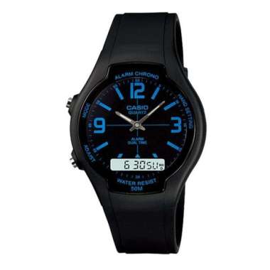 CASIO ORIGINAL - CASIO AW-90H-2B - JAM TANGAN PRIA JAM PRIA - RUBBER CASIO AW 90H 2B 90 H AW90