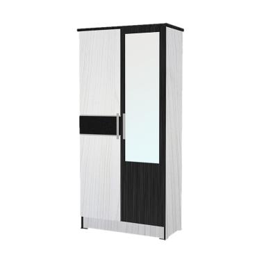 Creova Motif Kayu Natural Lemari Pakaian 2 Pintu