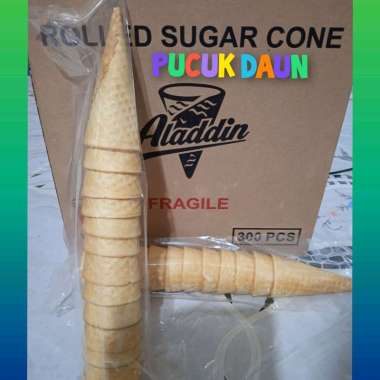 Cup Cone Eskrim Aladdin Repack (Rolled Sugar Cone)