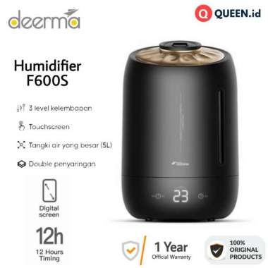 Deerma F600S Air Humidifier Ultrasonic 5L Touch Screen F600 S HITAM