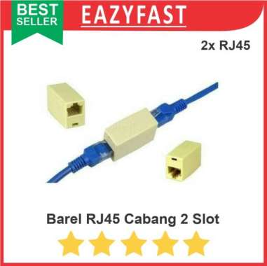 Barel RJ45 RJ 45 Female Adapter Konektor Sambungan Kabel LAN UTP
