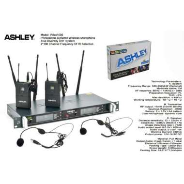 Mic Wireless Ashley VOICE 1000 / VOICE1000 Original Headset Jepit