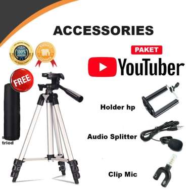 Tripod Paket Youtuber Vlog Smule Lengkap