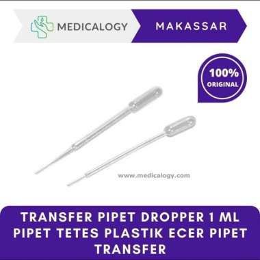 Transfer Pipet Dropper 1 ml Pipet Tetes Plastik ECER Pipet Transfer