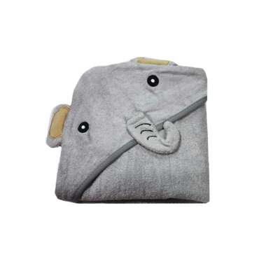Freckles Hooded Towel Elephant - Grey - Handuk mandi anak dengan topi