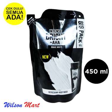 GATSBY BODY SHOWER GEL INTENSE BRIGHT AHA BRAVE WHITE 450 ML REFILL