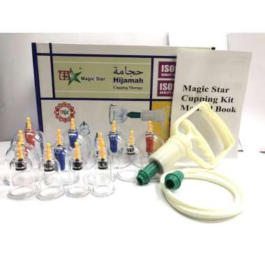 MagicStar Alat Bekam isi 12 / Kop Angin / Hijamah Cupping Therapy / Magic Star