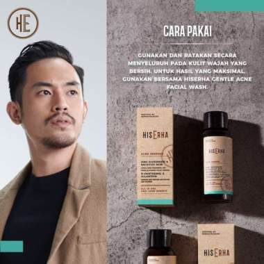 HIS ERHA Acne Essence 60ml - Essence Penghilang Jerawat Pria - Essence Pelembab dan Penenang Kulit B