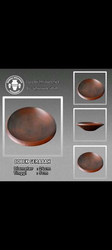 Cowtlet /Piring tanah liat/cobek berbahan tanah liat/cowek ukr 20cm