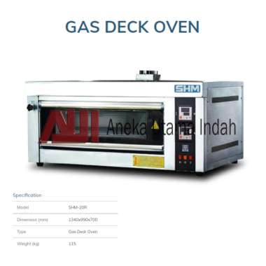 SHM SHM-20R Gas Baking Oven Oven Gas Pemanggang Roti 1 Deck 2 Tray