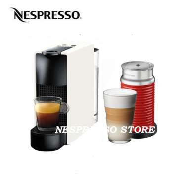 Nespresso Essenza Mini Coffee Capsule Capsules Machine / Mesin Kopi Kapsul White & Aeroccino3 / Aero