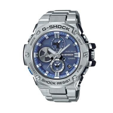 CASIO G-Shock Smartphone Link Tough Solar Jam Tangan Pria - Blue Silver [GST-B100D-2A] Blue Silver
