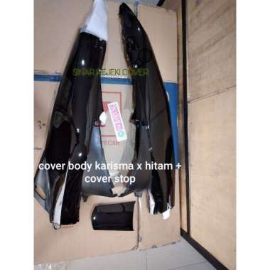 cover body karisma x hitam + cover stop merk win