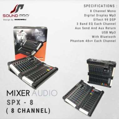 MIXER HARDWELL SOUND PRO SPX 8 ( 8 CHANNEL MONO ) ORIGINAL HARDWELL