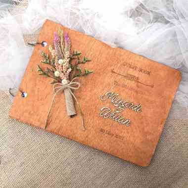 Buku Tamu Pernikahan Tema Rustic Custom Isi