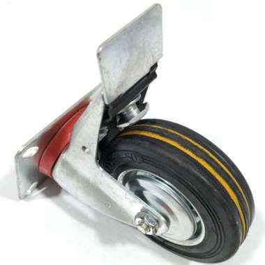Roda Caster Karet 3 inch Rem Roda Karet Etalase Gerobak - G728