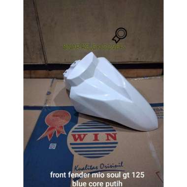 spakbor depan / front fender mio soul gt 125 blue core putih merk win