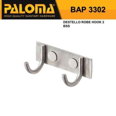 Kapstok Gantungan Baju Handuk Paloma BAP 3302 - 2 Kait Kapstok Kamar Mandi Kapstok Baju Murah Berkua