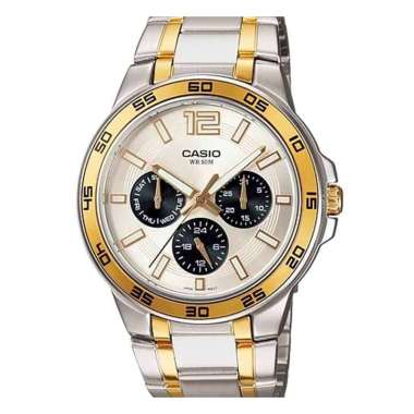 CASIO ORIGINAL - CASIO MTP-1300SG-7AVDF - JAM TANGAN PRIA JAM PRIA RO - STAINLESS STEEL CASIO MTP-13