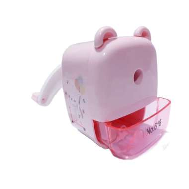 SERUTAN PENCIL MEJA MINI / RAUTAN PENCIL / PENCIL SHARPENER UNIK & LUCU MODEL 618 RABBIT PINK