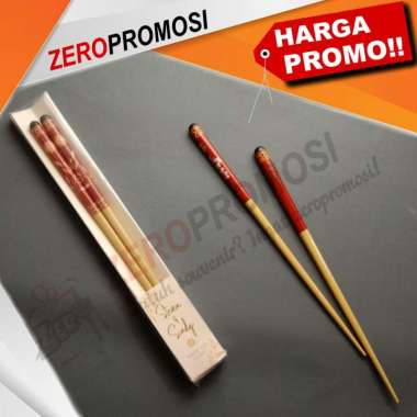 Promosi Souvenir Sumpit Kayu Custom Packaging Mika