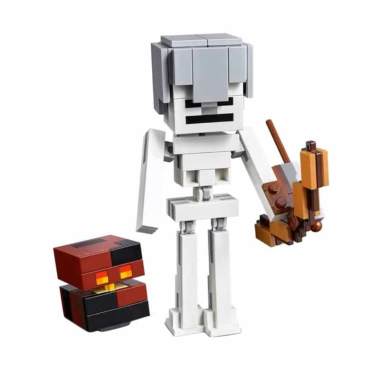 LEGO 21150 Minecraft Skeleton BigFig with Magma Cube Blocks & Stacking Toys