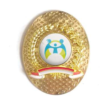 Mulyocreative Pin Logo Pin KEMENPPPA Model Oval – Bros Logo Bahan Logam