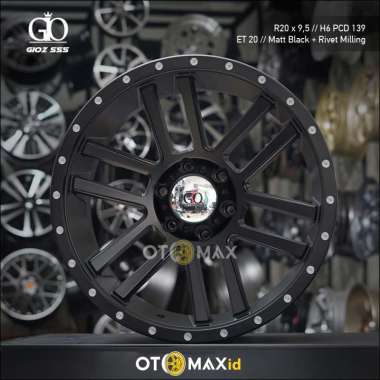 Velg Mobil GIO (Gioz-555) Ring 20 Matt Black Rivet Milling