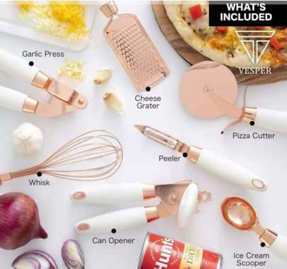 kitchen gadget set 7pcs / paket lengkap alat dapur baking parutan KGADGET PINK