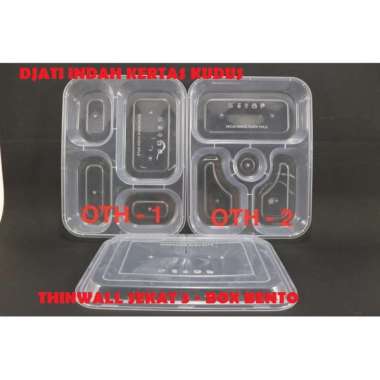 SEDANG DISKON!!! Thinwall sekat 4 - Mika Bento Bening- Tray Bento