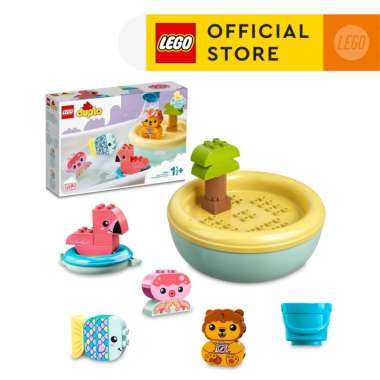LEGO DUPLO 10966 Bath Time Fun: Floating Animal Island (20 Pieces), Building Block, Toys, Mainan Blo
