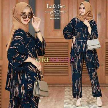 Aminah Set Jumbo One Set Jumbo Waka Waka Setelan Wanita Rayon Premium Set Celana Panjang Kekinian