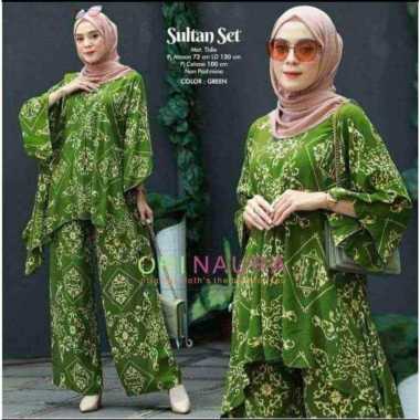 Aminah Set Jumbo  One Set Jumbo Waka Waka Setelan Wanita Rayon Premium  Set Celana Panjang Kekinian 