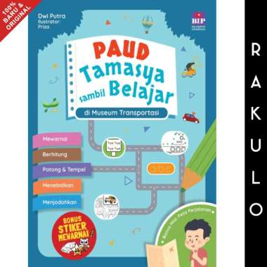 Buku Aktivitas anak PAUD Tamasya sambil Belajar Mewarnai Berhitung Transportasi