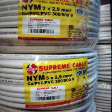 [ROLL] SUPREME NYM 3x2.5mm 100M 1 ROLL / Kabel kawat isi 3 Tembaga