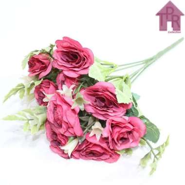 Tangkai Bunga Artifisial / New Rose  30Cm  Merah