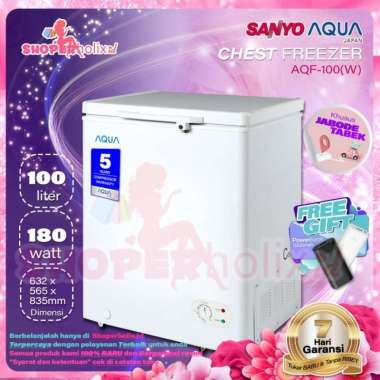 FREEZER BOX DAGING AQUA AQF-100W 100 LITER CHEST FREZZER KULKAS DAGING