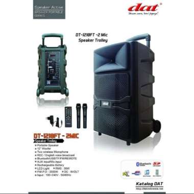 SPEAKER PORTABEL WIRELESS 12INCH DAT DT 1210FT hitam