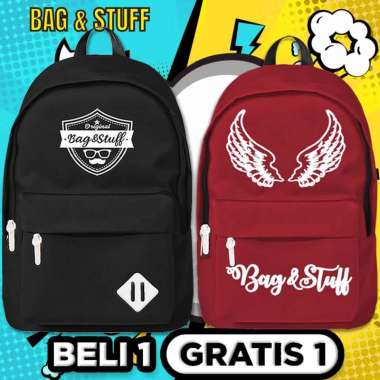 BELI 1 GRATIS 1 - BELI 1 KURO TAS RANSEL SEKOLAH + GRATIS 1 WINGS TAS RANSEL ANAK KECIL WARNA ACAK P