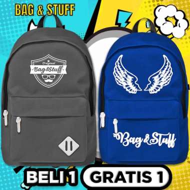 BELI 1 GRATIS 1 - BELI 1 KURO TAS RANSEL SEKOLAH + GRATIS 1 WINGS TAS RANSEL ANAK KECIL WARNA ACAK P