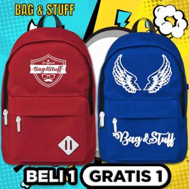BELI 1 GRATIS 1 - BELI 1 KURO TAS RANSEL SEKOLAH + GRATIS 1 WINGS TAS RANSEL ANAK KECIL WARNA ACAK P
