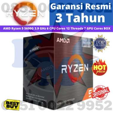 AMD Ryzen 5 5600G 3.9GHz 6 CPU Cores 12 Threads 7 GPU Cores Box